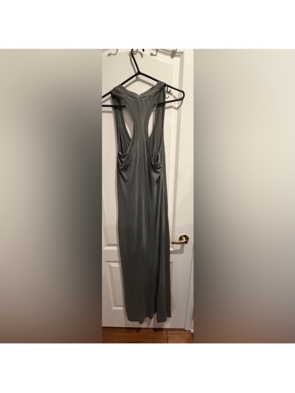 James Perse Gray Button-Front, Racerback Maxi Dress - Picture 9 of 10